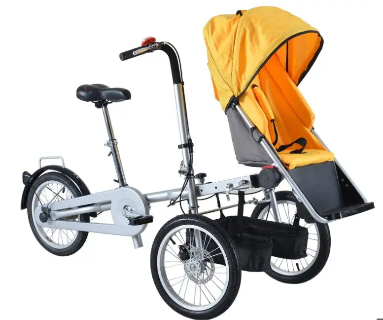 Taga для инвалидов пляжный сад родитель-ребенок велосипед для близнецов мать детская коляска велосипед - Цвет: YELLOW RUITUO SINGLE