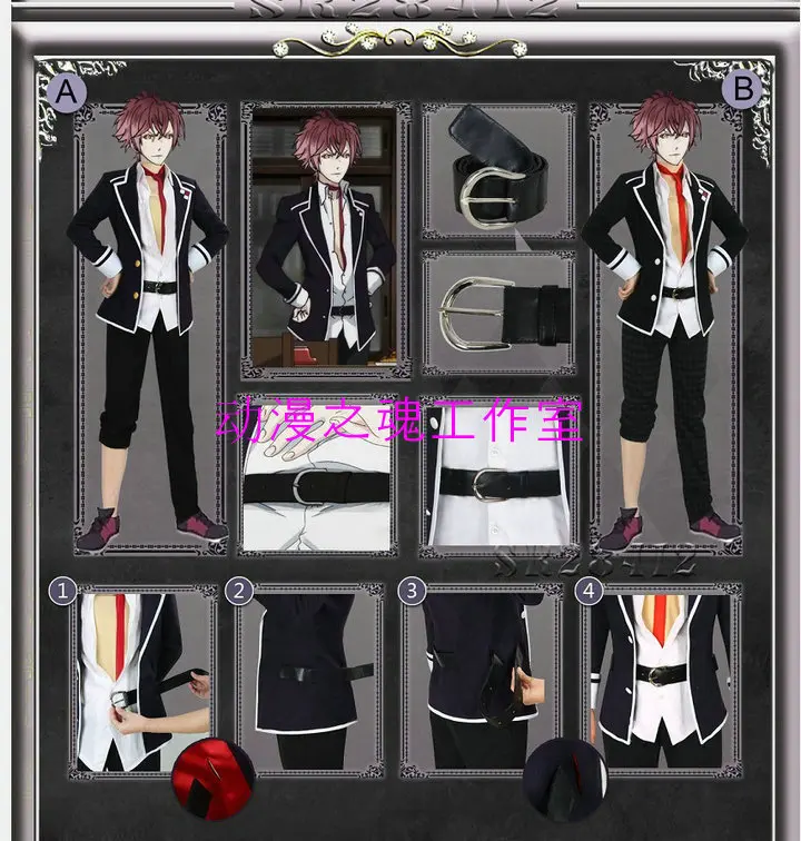 

Anime DIABOLIK LOVERS Sakamaki Ayato Uniform Suit Cosplay Costume Any Size Free Shipping Full Set