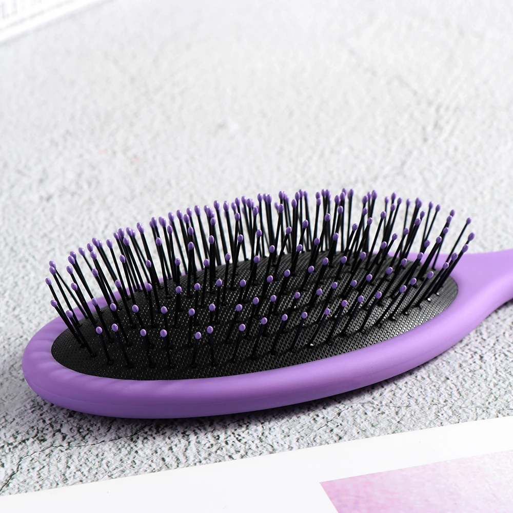 1Pcs Pro Salon Detangling Hair Brush Kids Women men Hair Brush Tangle Wet& Dry Bristles handle Hair Tangle Detangling Comb