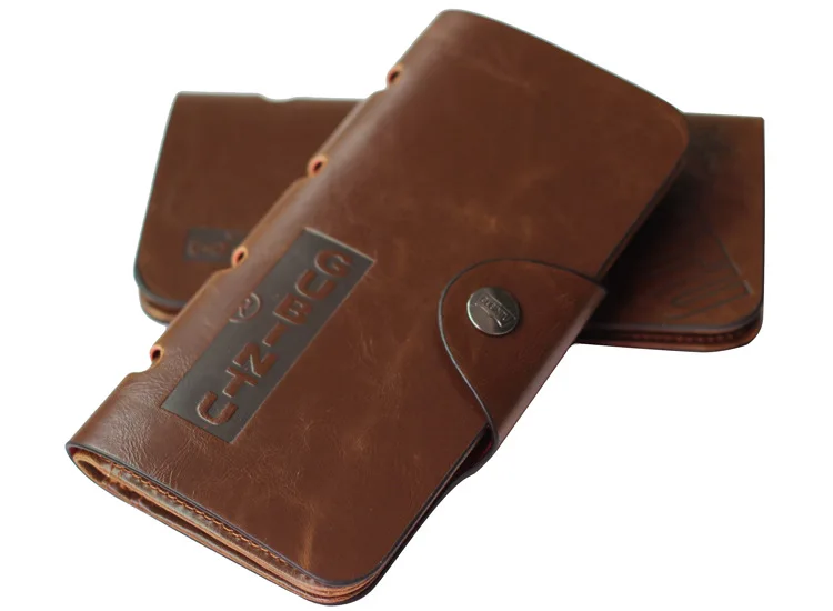 Мужской кожаный кошелек из искусственной кожи, мужские кошельки с карманом для монет, брендовый тонкий длинный кошелек с застежкой, кошелек для кредитных карт