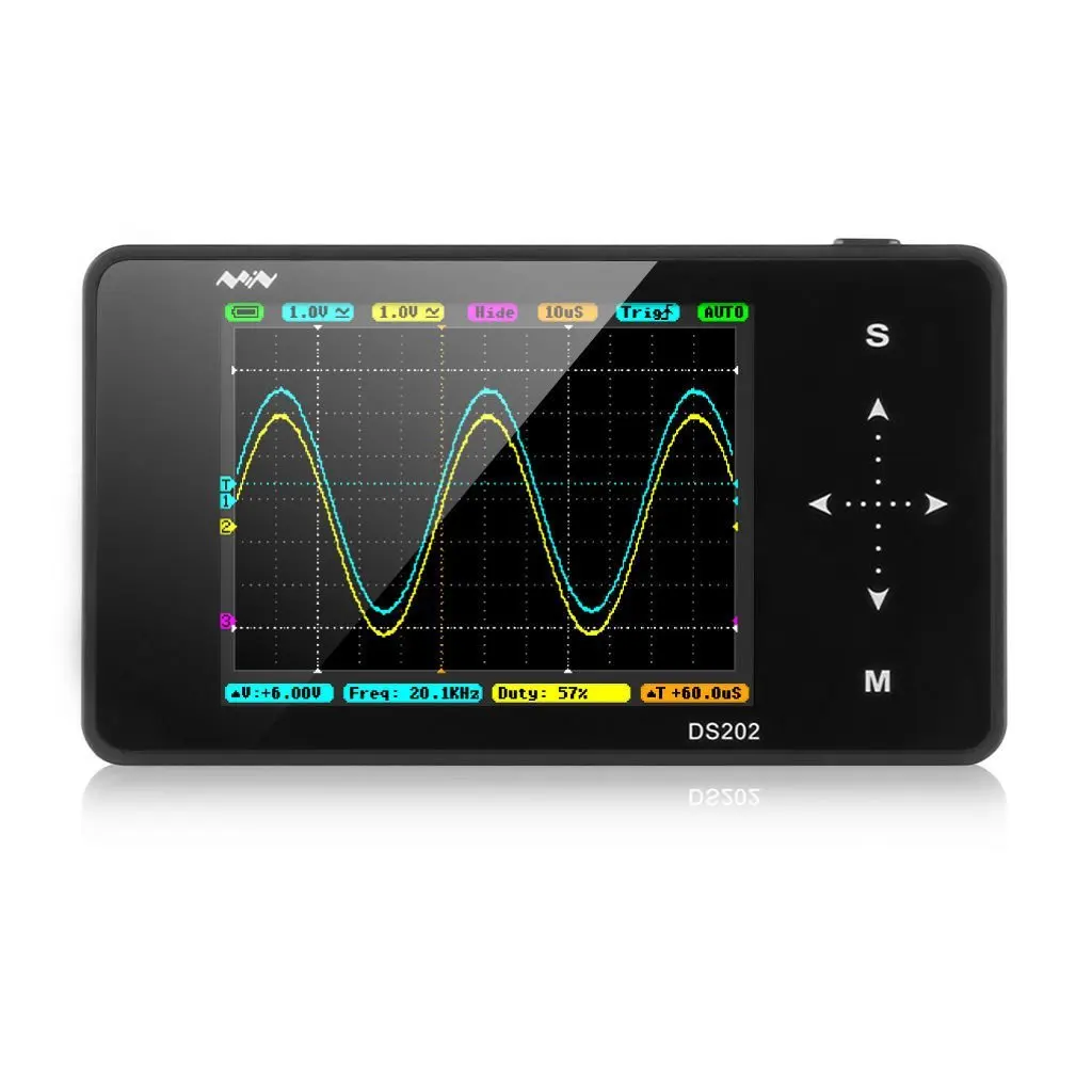 LIXF-Nano ARM DS202 портативный мини портативный цифровой осциллограф с сенсорным экраном-память 8 Мб 2 МГц 10Mps-2-Chann