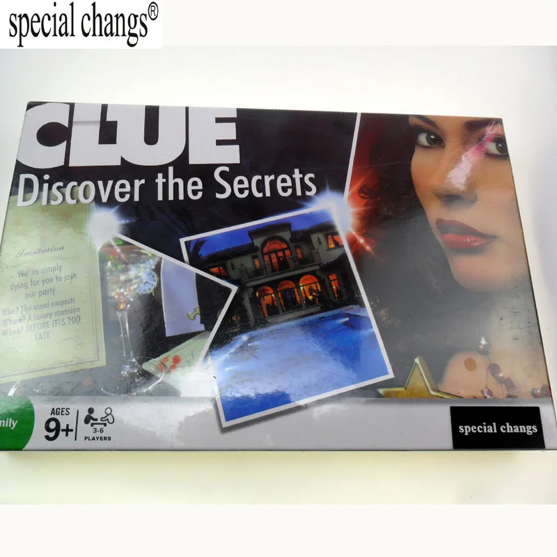 Cluedo Suspect Clue Откройте для себя тайну настольной игры Suspect настольная игра британский английский версия