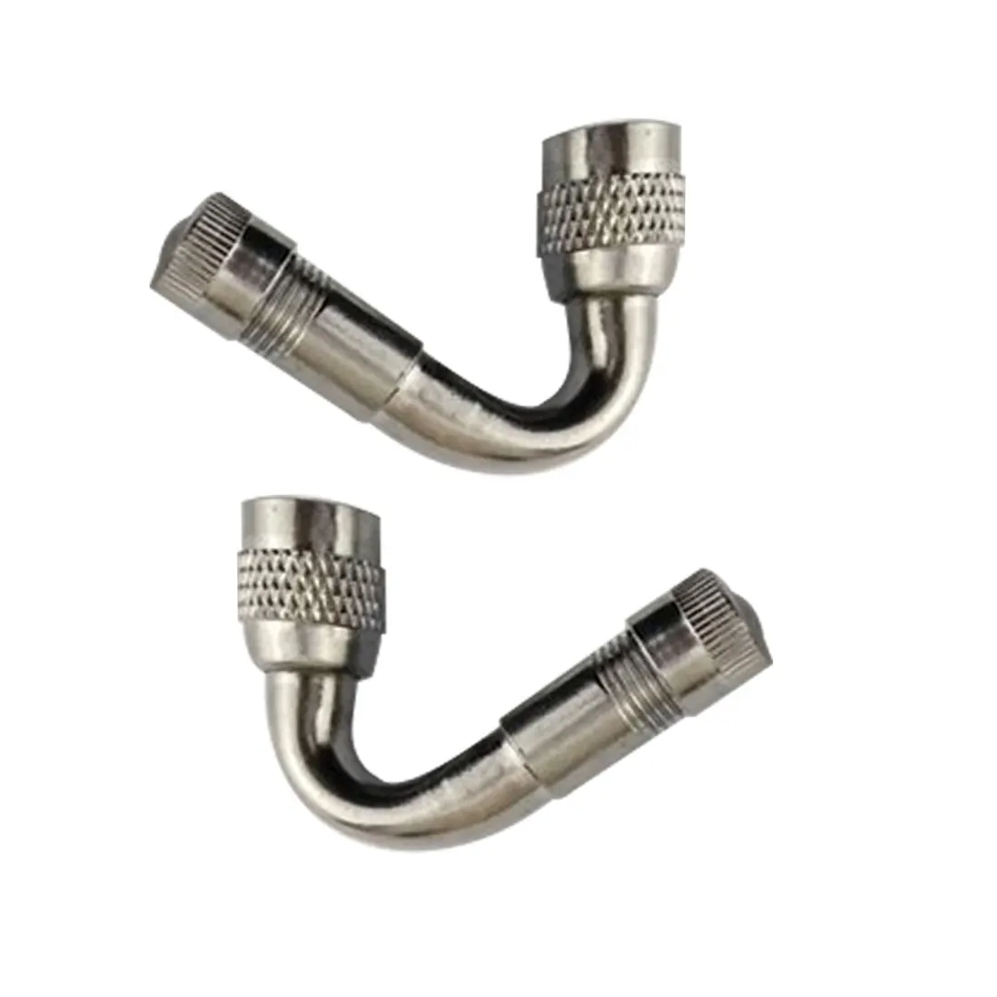 

Dewtreetali HOT 1 PCS 45/90/135 Degree Angle Car Motorcycle Bike Tyre Valve Tube Extension Adapter Silver Adaptor