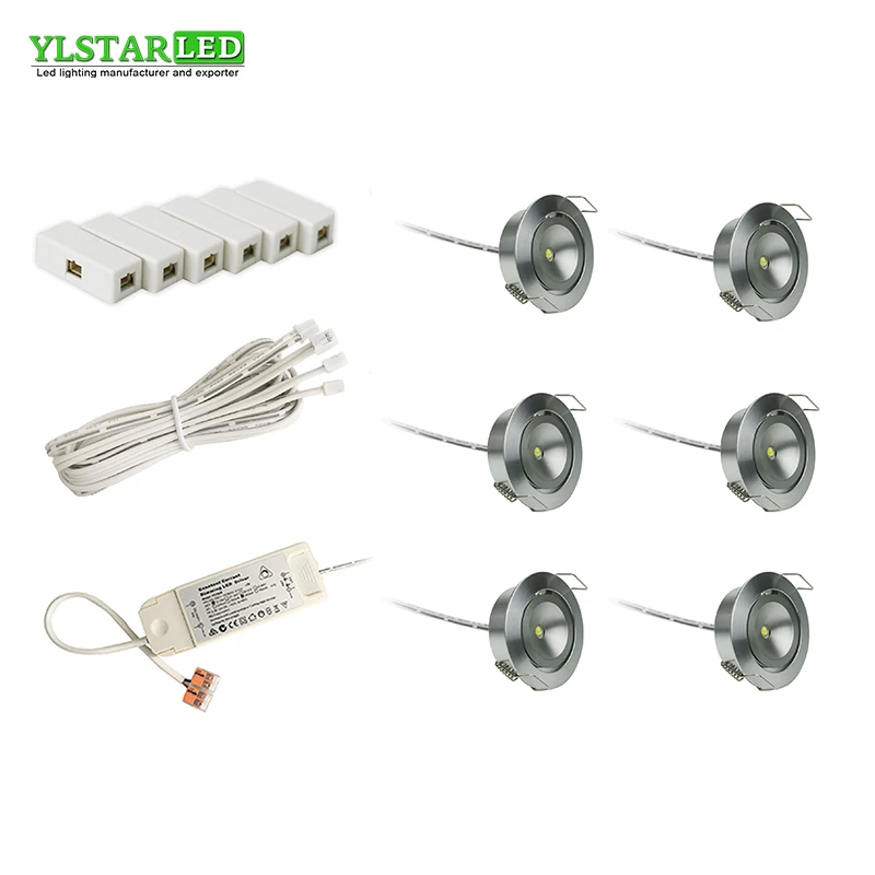 

YLSTAR Free shipping AC85-265V recessed 3W mini Led Spotlight set LED spotlight ceiling Down lighting cabinet light led spot set