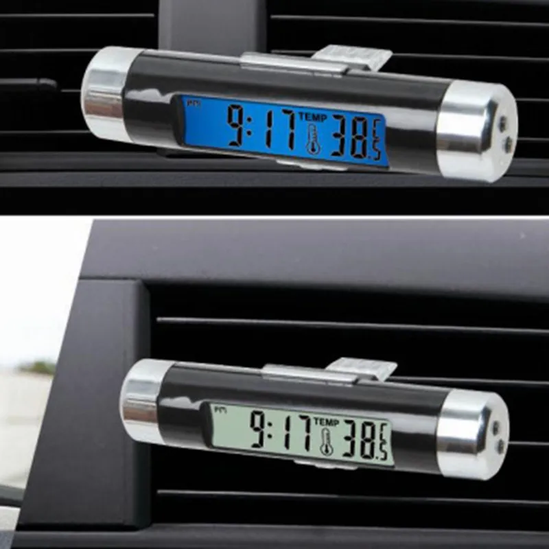 Car Air Outlet Clip Type LCD Electronic Watch Temperature Combination Car Interior Electronic Clock Watch Car Accessories Car Air Outlet Clip Type LCD Electronic Watch Temperature Combination Car Interior Electronic Clock Watch Car Accessories