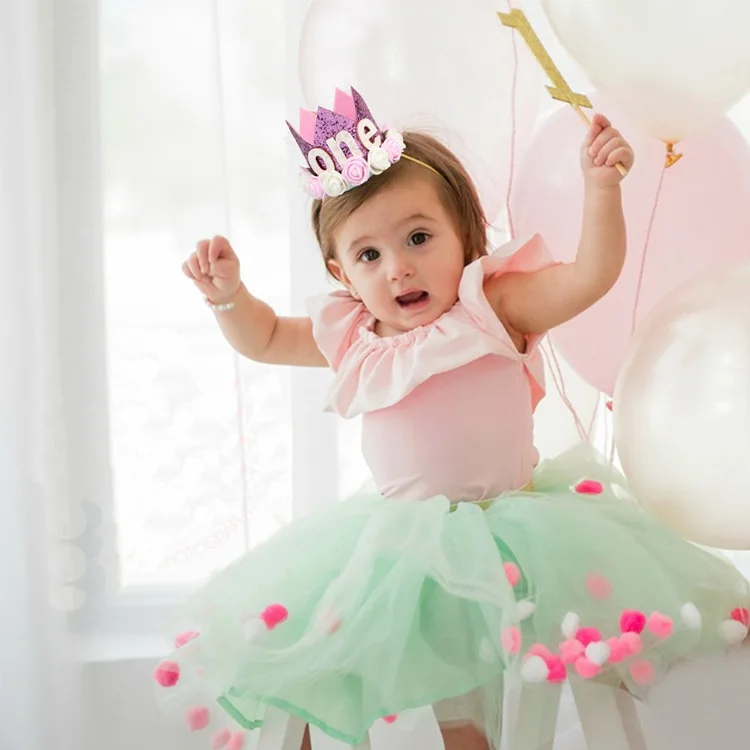 Йориу ребенок 1-й День рождения шляпа кепки 2-й день рождения моя первая Принцесса Корона 3-й один год с днем рождения украшения Дети