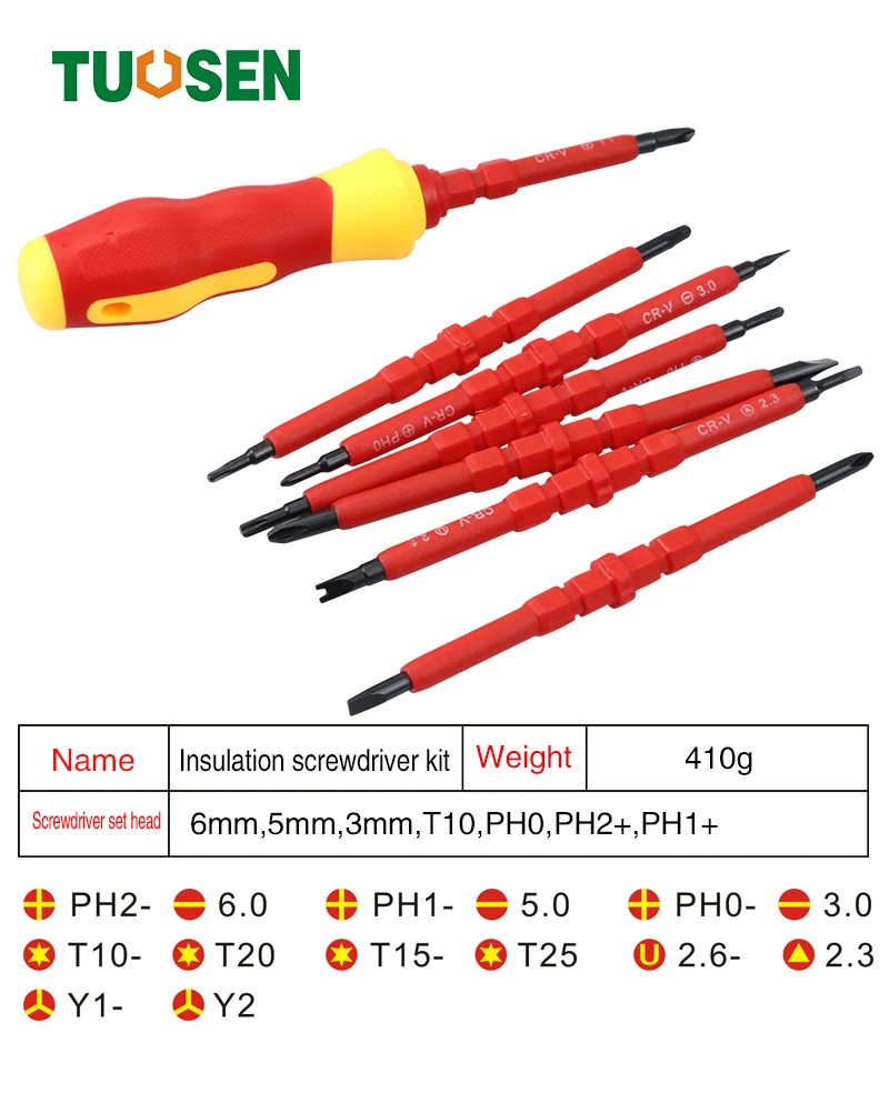 TOUSEN 7 шт. набор магнитных отверток bity отвертки биты шестигранный винт phillips torx драйвер schroef bitset T10 PH0 PH2 PH1