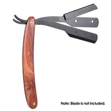 Мужская бритва для бритья, прямая Парикмахерская бритва из нержавеющей стали, складной нож для бритья без лезвия, деревянная ручка, Мужская бритва