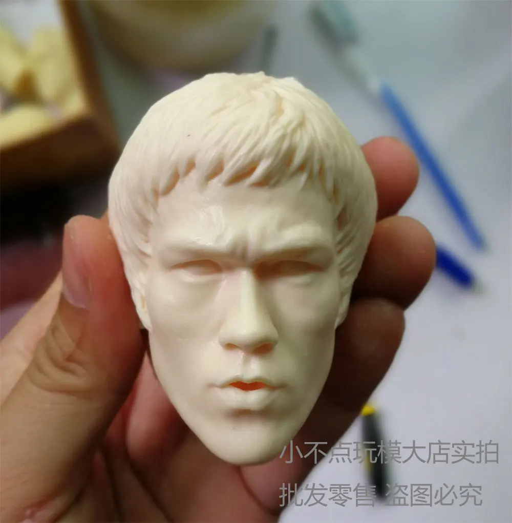

1/4 scale Blank Head Sculpt Bruce Lee unpainted Fit 12" figure