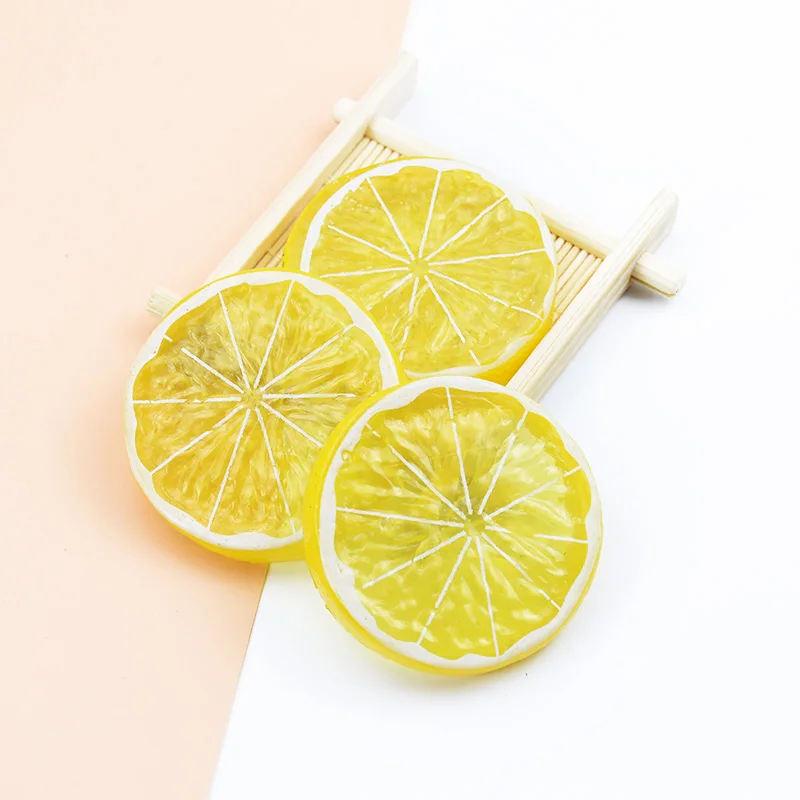 yellow 5 шт., Искусственные пластиковые лимон, искусственные растения, детские игрушки, наклейки на холодильник, сделай сам, рукоделие, товары для дома, новогодний, Рождественский Декор - Цвет: yellow
