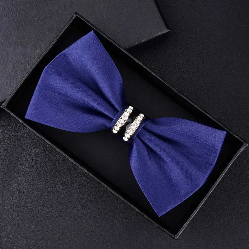 Свадебный галстук-бабочка с металлическими кристаллами для смокинга, для мужчин и женщин, галстук-бабочка, черный, фиолетовый, синий, красный, для ююбы, для жениха, вечерние, банкетные - Цвет: T3302
