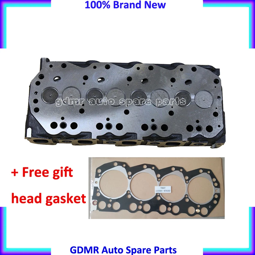 Полный штатив TD27 головка цилиндра 11041-45N01 11039-7F403 AMC 909 111 для Nissan Terrado Mistral Pathfinder M24