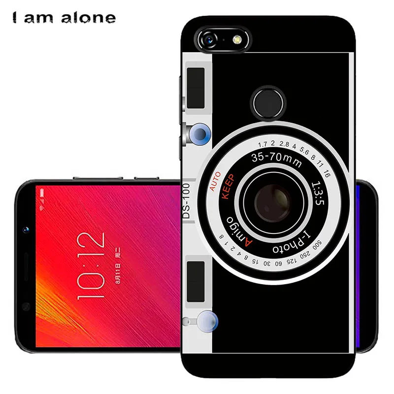 I am alone Phone Bags For Lenovo A5 5.45 inch Solf TPU Fashion Cute Color Paint Mobile Cases For Lenovo A5 Shell Shipping Free