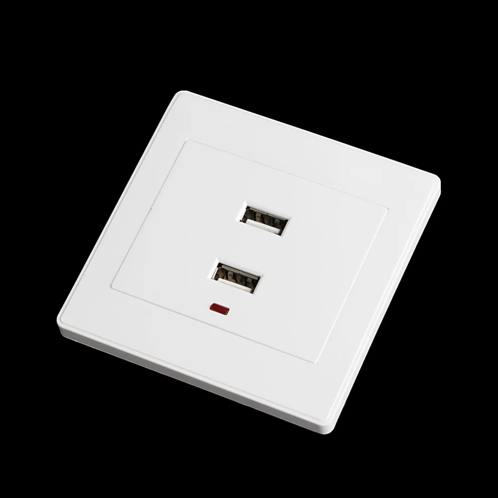 Двойная USB настенная розетка зарядное устройство AC/DC адаптер питания штепсельная