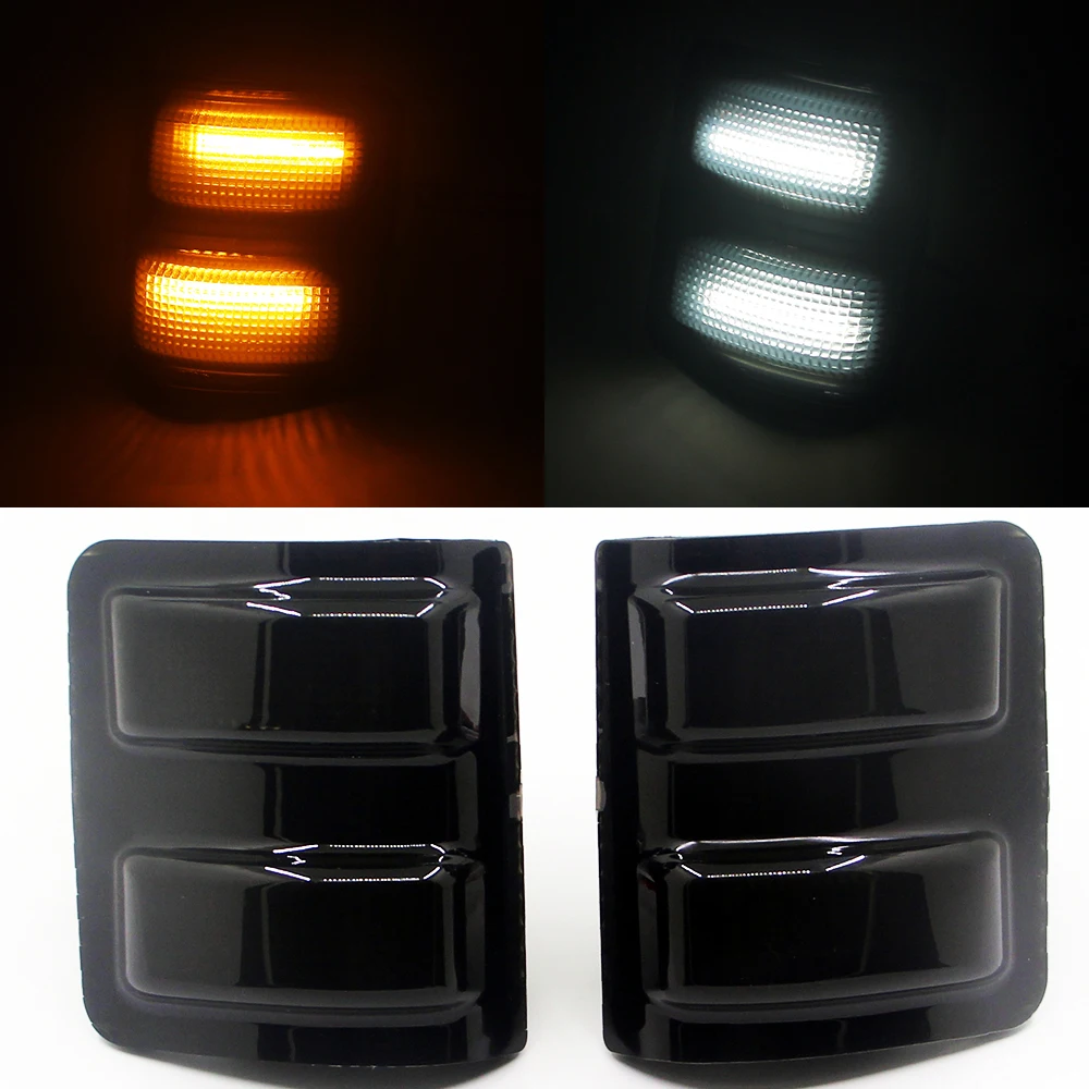 Switchback LED Side Mirror Marker Light White LED Parking Lamp, Amber