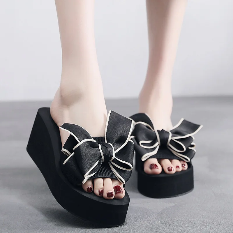 Butterfly Lady Summer outside wear lady thick-soled Internet celebrity slippers women full of slippers flip flops women luxury