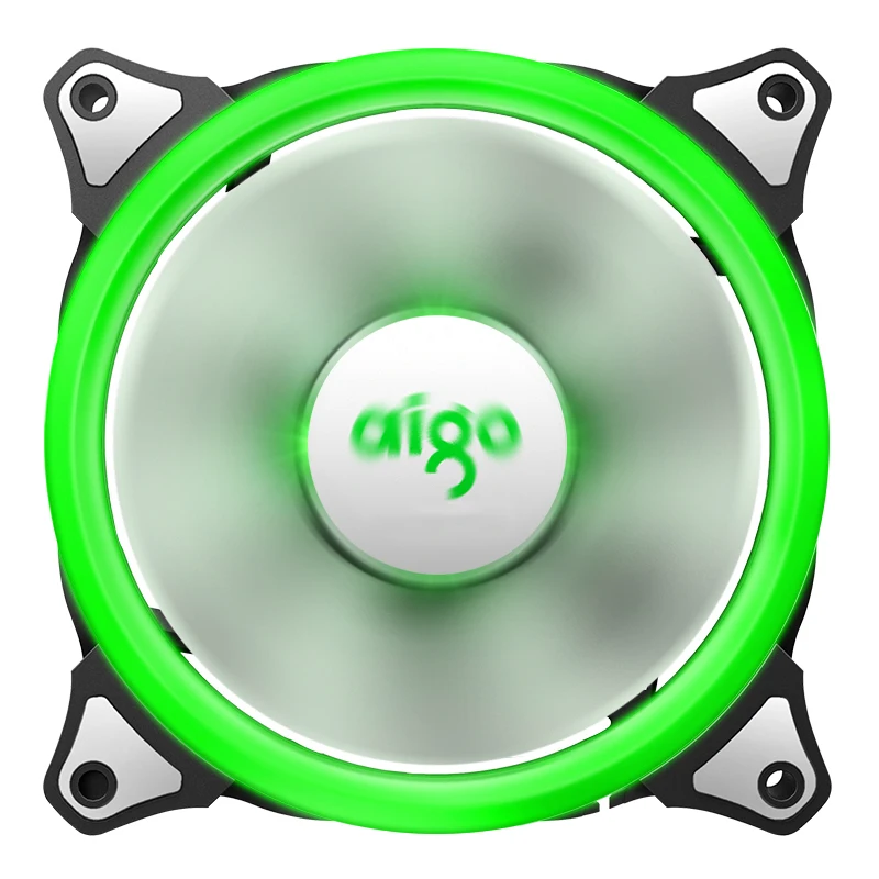 

Aigo aurora II fan Ring Led Computer Cooling Fan 120mm Green Single Color Silent