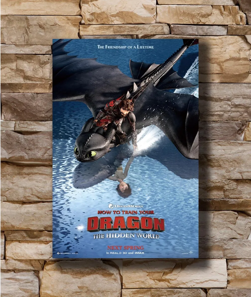 

N1021 How to Train Your Dragon 3 The Hidden World Movie 8x12 20x30 24x36 Silk Poster Art L-W Canvas Print Decoration