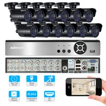 KKmoon 16CH 1080 P CCTV DVR система видеонаблюдения 16CH комплект камер видеонаблюдения для безопасности 12 шт. 1080 P AHD камера безопасности Супер ночного видения