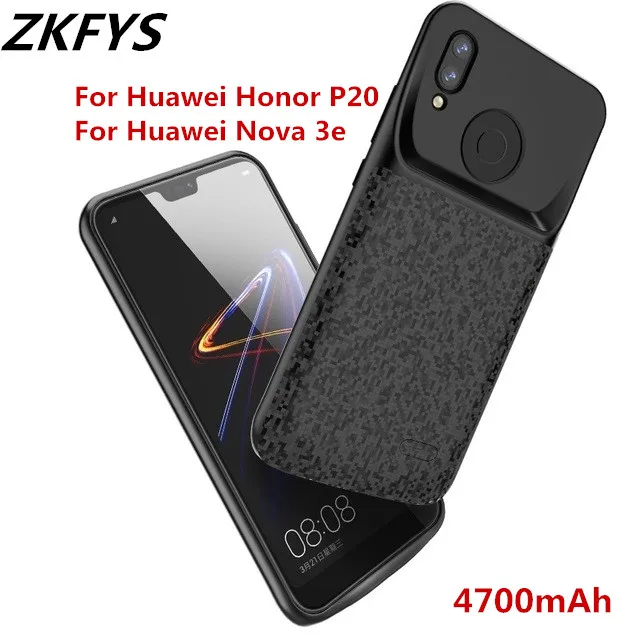 ZKFYS 4700 мАч Ультра тонкое быстрое зарядное устройство крышка батареи для huawei P20 lite зарядное устройство чехол для huawei Nova 3e батарея Чехол