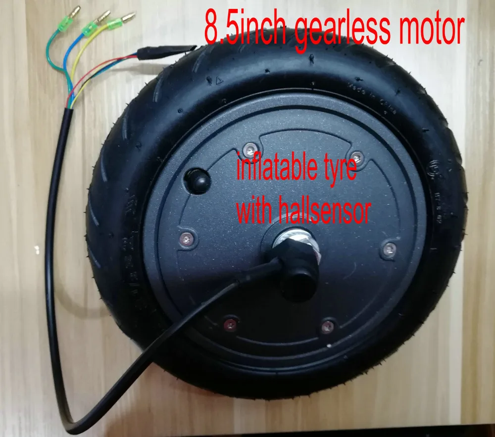 

8.5inch motor gearless 48v36v24v350w with hallsensor&inflatable tyre for electric scooter folding bike MTB mobility diy parts