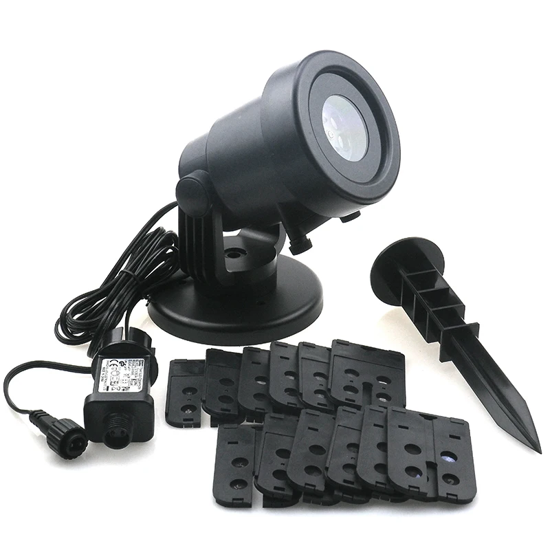 

Waterproof Moving Snow Laser Projector Lamps Snowflake LED Stage Light For Christmas New year Party Light Garden Lamp