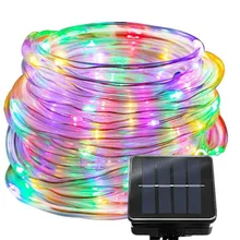 50/100 Led Solar Rope Tube String Lights Solar Power Patio Lights Christmas Light Lighting for Home Garden Lawn Party Decoration salt water power christmas lamp string lights innovation upgrading led lanterns party lighting home decoration light qf 167a10