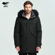 ФОТО hyc mens windbreaker jackets male trench coat 2017 brand winter parkas jacket men cotton quilted long parka jacket coat l-188-09