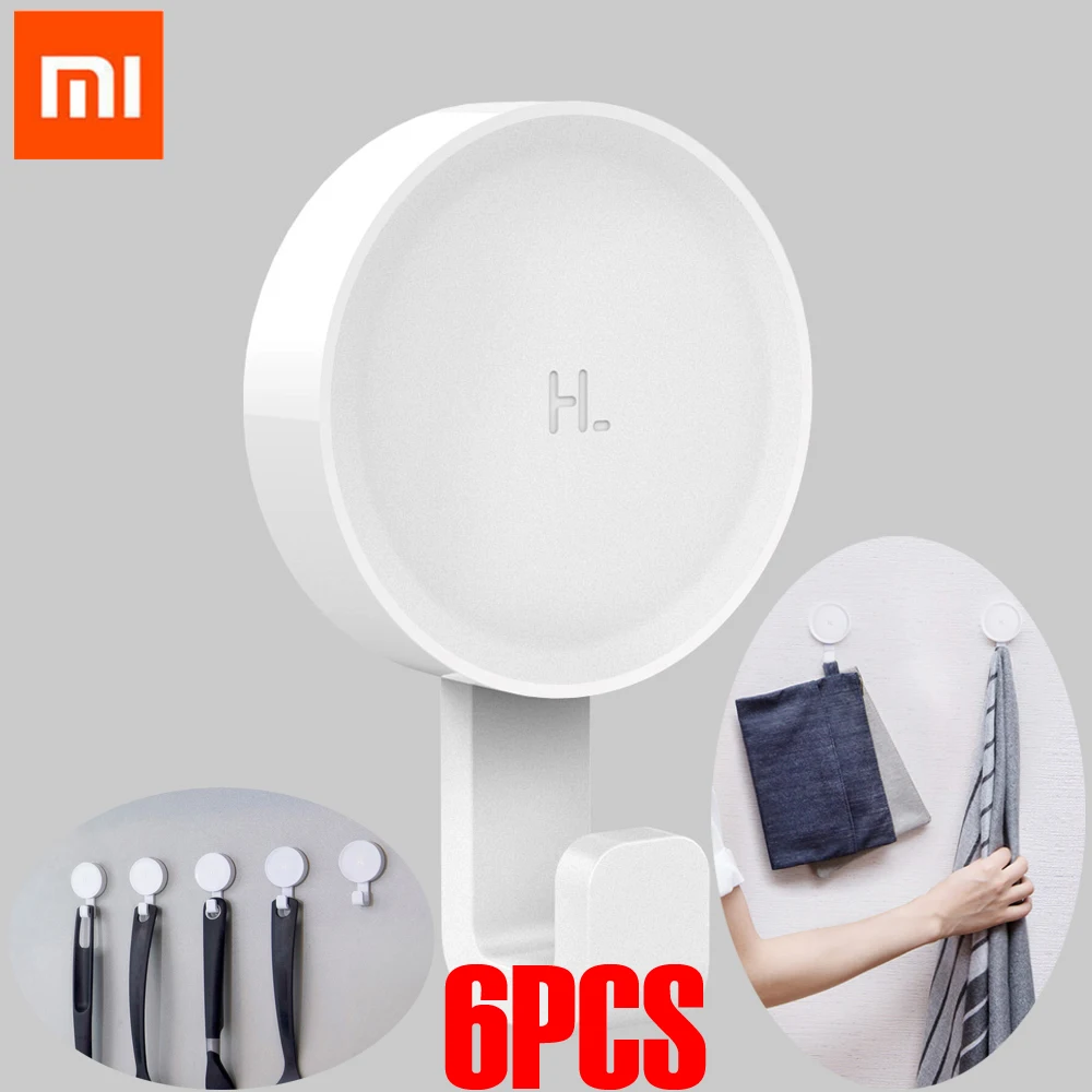 Xiaomi mijia HL настенный крючок для спальни кухонные настенные крючки 3 кг Максимальная нагрузка для умного дома xiaomi 6 в 1 Набор крепких крючков Крючок для мелочей