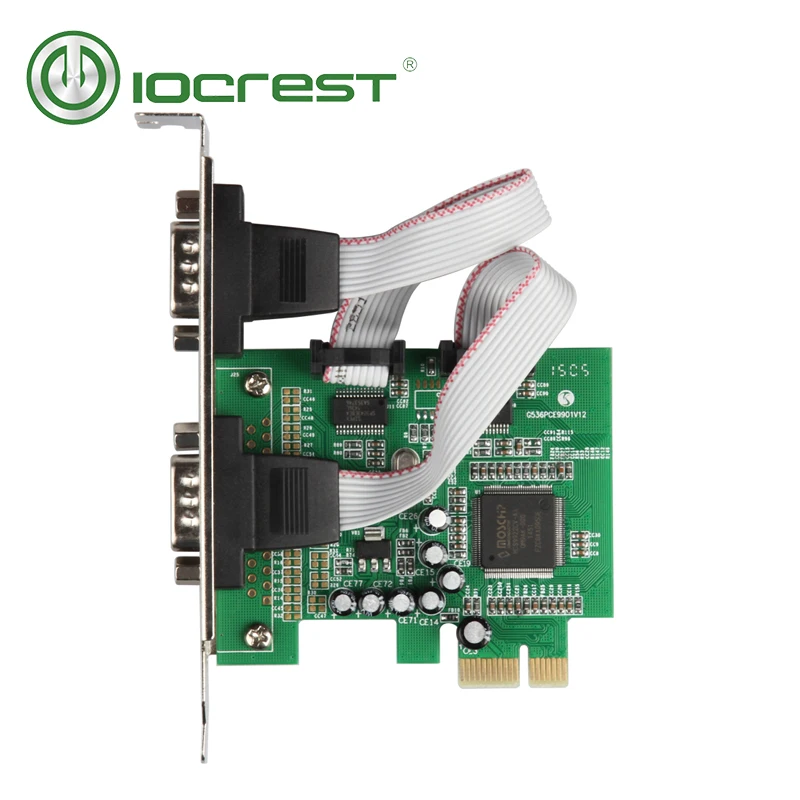 IOCREST мощьip MCS9922 чип PCI Express 2 порта мульти Последовательный rs232 db9 com карта PCI-e двойной порт I/O контроллер карты