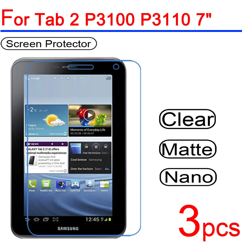 3 ШТ Ультра прозрачная защитная пленка для ЖК-экрана для samsung Galaxy Tab 2 Note 7,0 10,1 P5100 N8000 P3100 P3110 защитная пленка