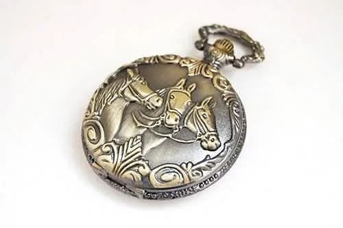 horse SEWOR бронзовые винтажные стимпанк Homme Ретро оригинальность креативные антикварные кварцевые карманные часы+ Chian - Цвет: horse