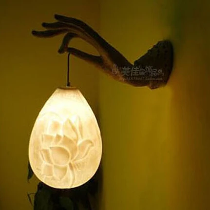 special buddhas hand design wall lamp hallway corridor lightchina mainland