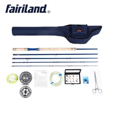 Портативная удочка для ловли нахлыстом комбо 6/7, 7/8, 8/9 5 секций удочка для нахлыстом, большая беседка для нахлыстом, набор наживок, Синий чехол, набор для удочек
