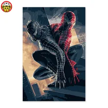 DIY Цифровая живопись, декорирование комнаты, смелый человек-паук фильм герой Капитан Америка Raytheon сталь Бэтмен Росомаха