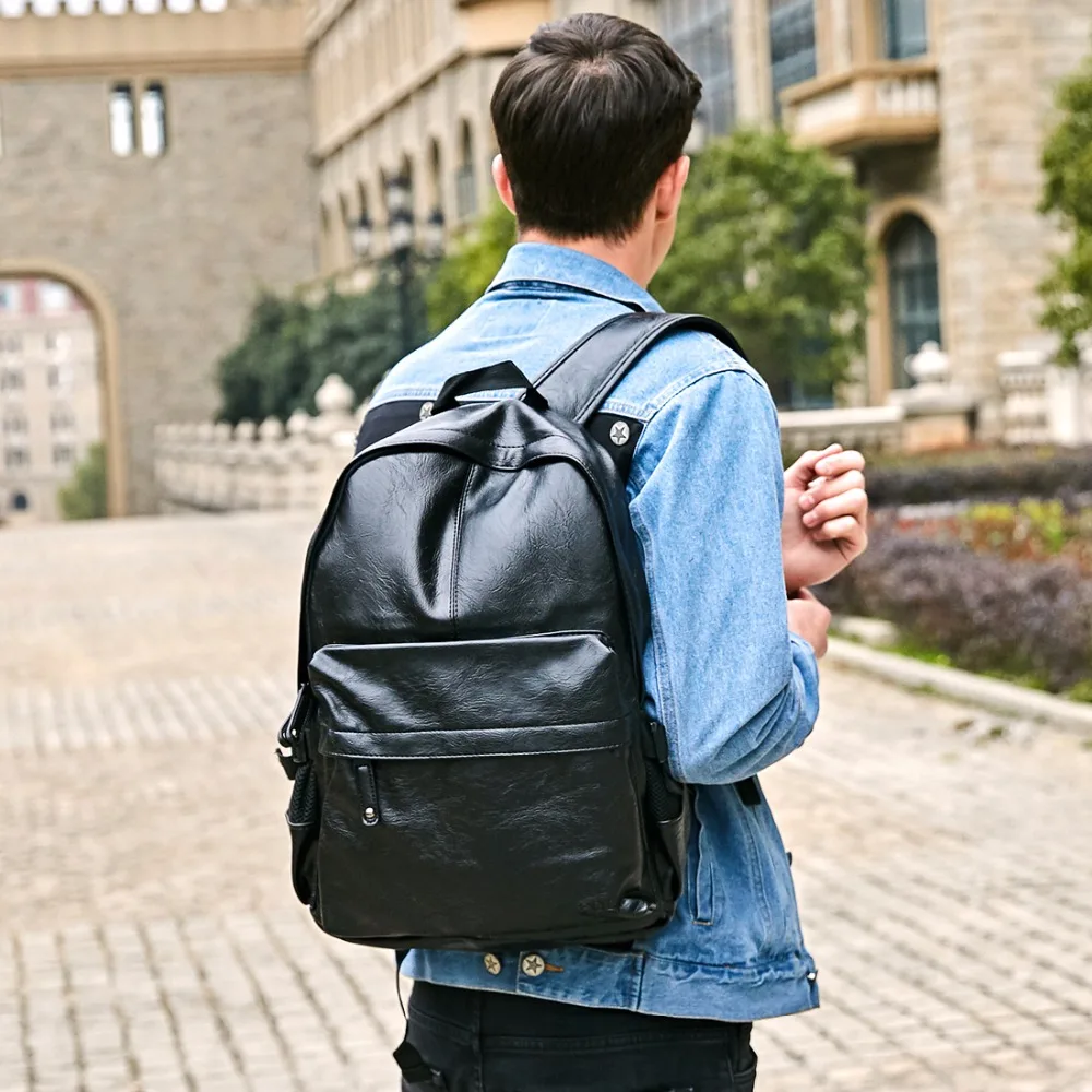 Vicuña POLO famosa marca de estilo Preppy de cuero de la escuela mochila bolsa para la universidad de diseño Simple casuales de los hombres plástico mochila Hombre Nuevo