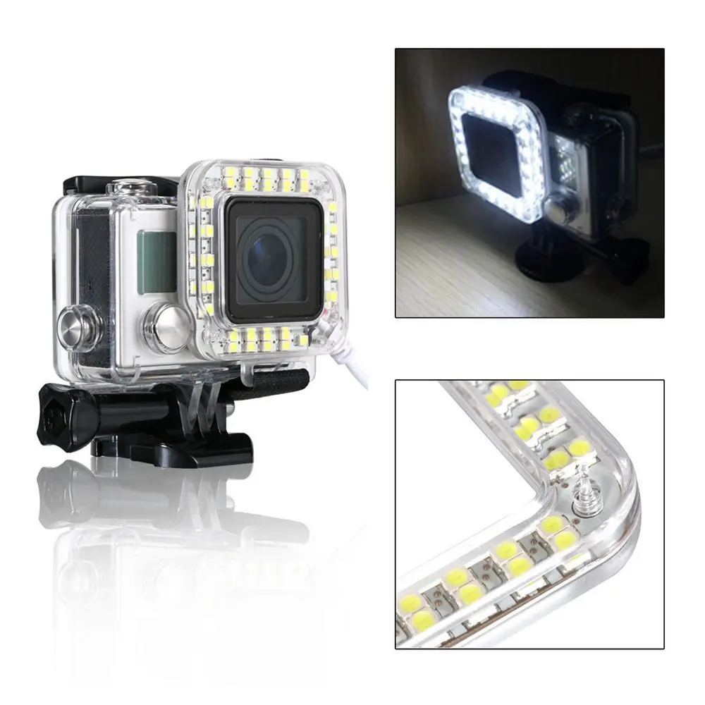 Outdoor Sports Action Camera USB 20 LED Fill Light Mount Ring Nightshot