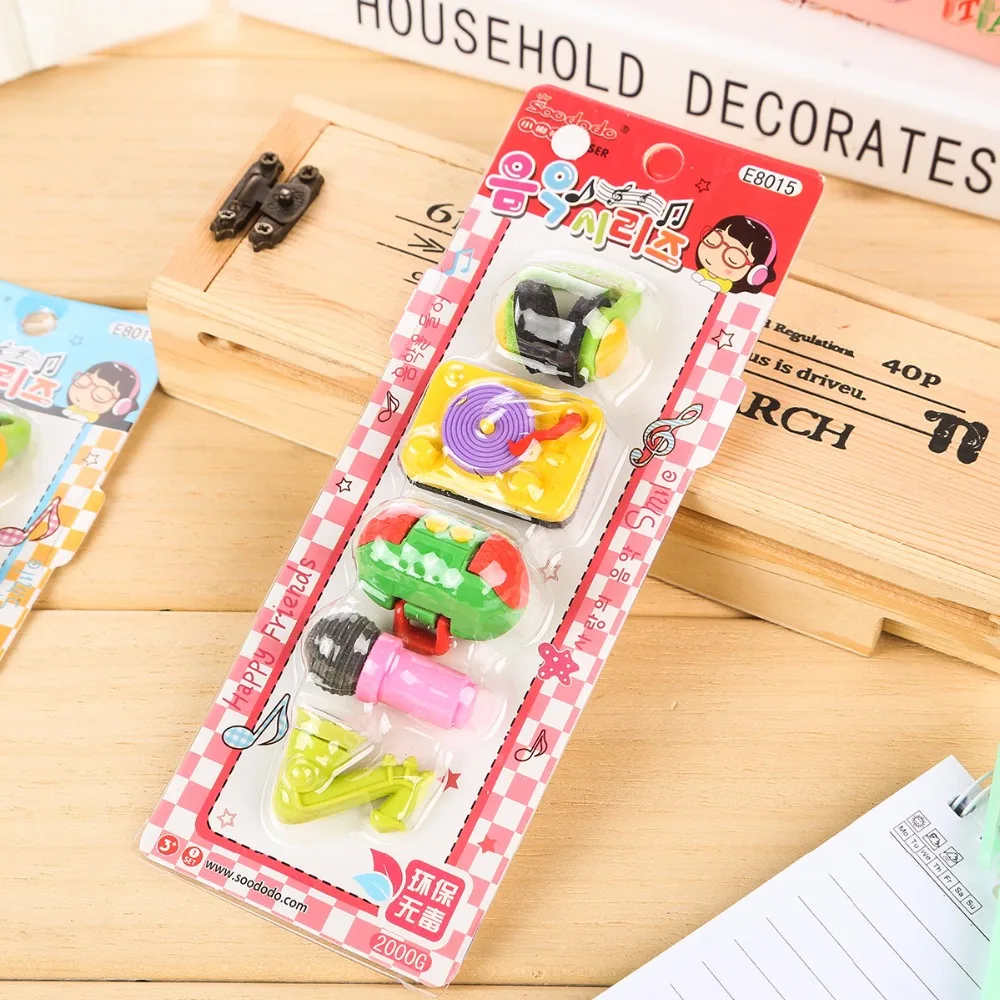 E8015 Music set eraser lot Cute creative school supplies products