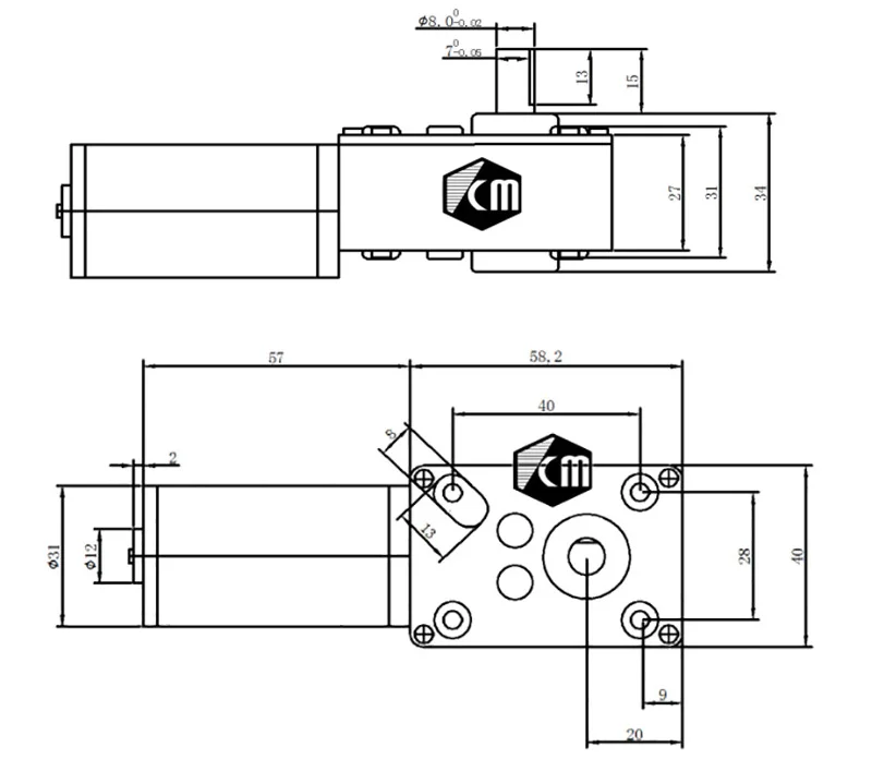 tipo poderoso da caixa de engrenagens do do metal do turbocompressor do torque de de inverteu baixa velocidade motor da engrenagem do do do cm