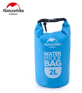 Naturehike 2L 5l Высокое качество открытый Водонепроницаемый Сумки Сверхлегкий Кемпинг Пеший Туризм сухой организаторы Дрейфующих байдарках Сумки для плавания - Цвет: 2L Blue