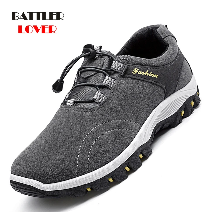 Fashion Men Boots Breathable Men Casual Shoes Sneakers Mans Safety Shoes Male Elastic Shoes Adult Work Safety Boot New High