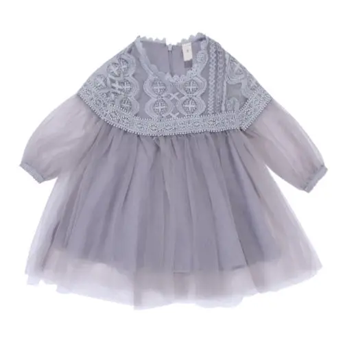 Сетчатое платье для новорожденных девочек; летние платья с длинными рукавами; одежда для малышей; vestidos