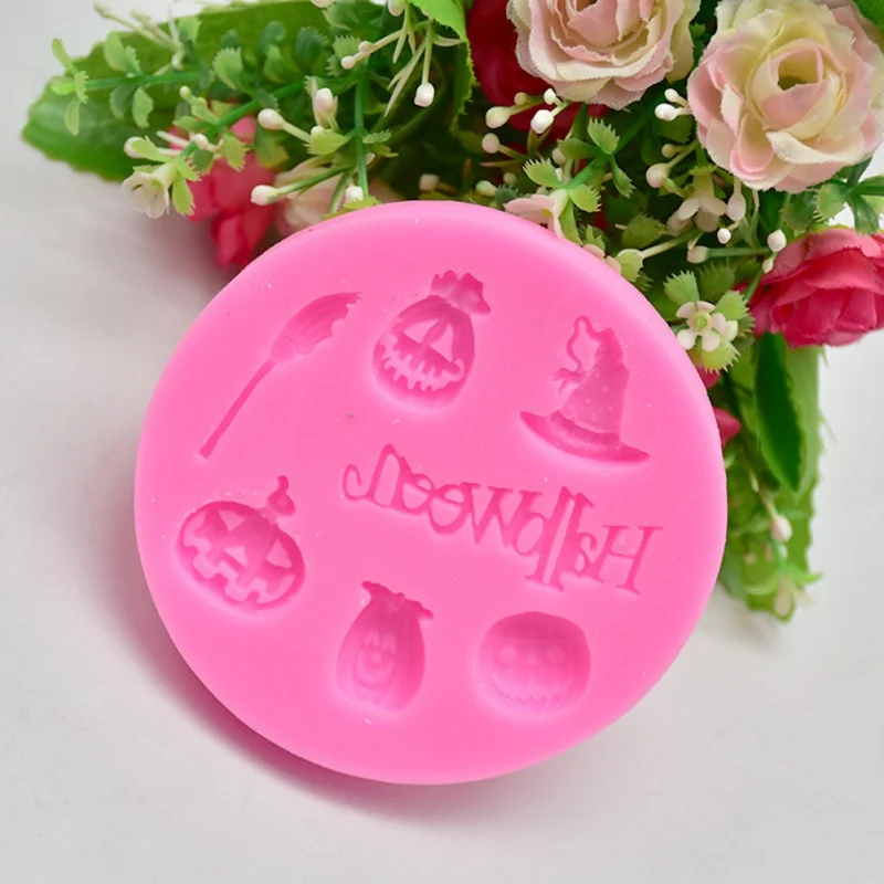 

Cute Halloween Theme Silicone Cake Mold DIY Reusable Durable Handmade Fondant Baking Mold For Home Kitchen Cooking Supplies
