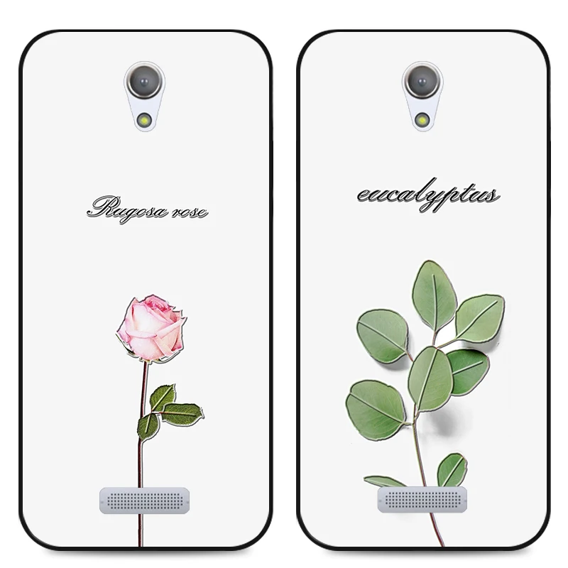 

3D Relief Floral Phone Case For Highscreen Tasty Case Girly Leaf Silicon Cover For Highscreen Power 5 Five Pro Power Ice / Rage