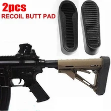 Hunting Accessories Stealth Slip on Rubber Combat Buttpad Anti-slip Buttpad For AR15/M4 Rifle Recoil Buttpad Butt Pad 2PCS 