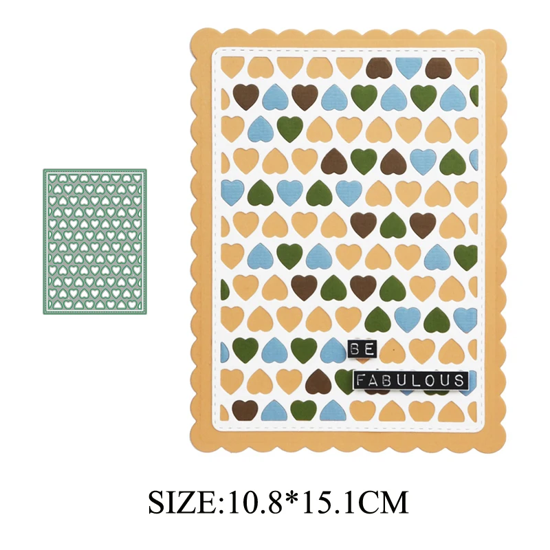 

Hearts frame 2019 NEW Metal Cutting Dies Scrapbooking for Card Making Photo Album DIY Embossing Cuts Lucky Goddess Craft