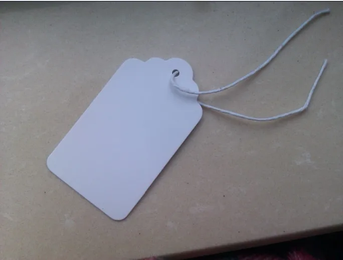 Wholesale White DIY Blank price Hang tag Kraft Standard Gift tag