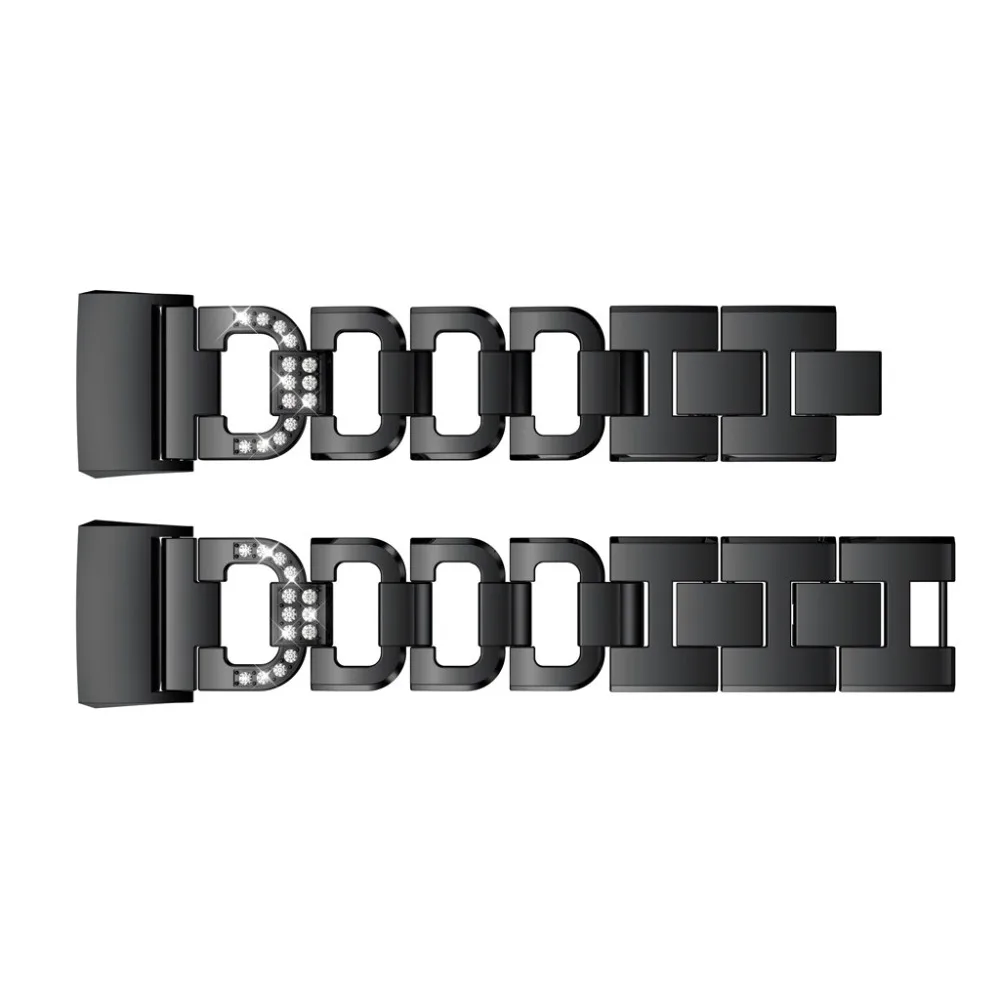 Женские регулируемые ремешки с кристаллами ForFitbit Charge 3 браслет D слово металлические браслеты замена Смарт часы аксессуары