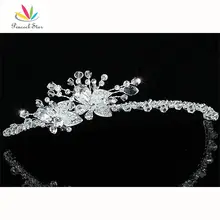 Павлин Звезда Свадебные для невесты выпускного вечера сторона головной убор цветок кристалл тиара CT1603