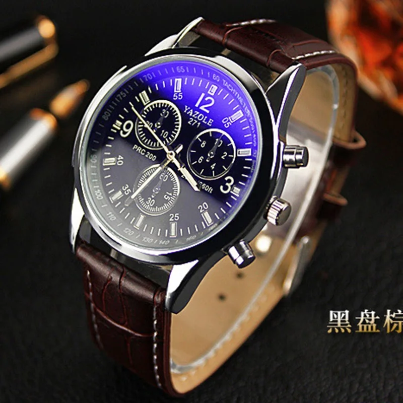 

relogio male New listing Yazole Men watch Luxury Brand Watches Quartz Clock Fashion Leather belts Watch Cheap Sports wristwatch